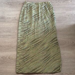 Harold's Green Silk Maxi Skirt Size 12